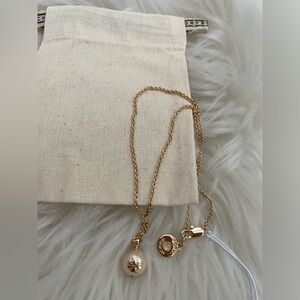 Tory burch pearl chain necklace